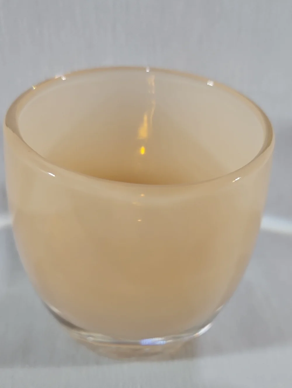 Pre-Triskelion Glassybaby Creamy Peach Votive Candle Holder, #2